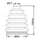 osłona przegubu Renault 89x27/tpl k kpl - zamiennik hiszpański Metalcaucho