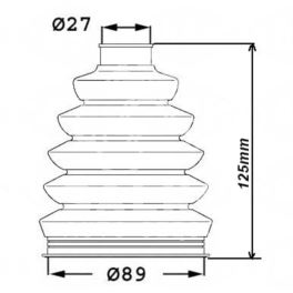 osłona przegubu Renault 89x27/tpl k kpl - zamiennik hiszpański Metalcaucho