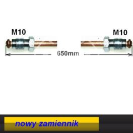 przewód hamulcowy metalowy Peugeot 306 przód lewy 650mm (oryginał Peugeot)