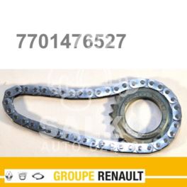 łańcuch pompy olejowej Renault 2,0dCi + koło zębate - nowy oryginał Renault nr 7701476527