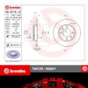 tarcza hamulcowa Citroen, Peugeot 247x9x71x35 tył 2001- - zamiennik OE Brembo