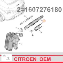 ramię wycieraczki Citroen DS5 tył (oryginał z sieci Citroen)