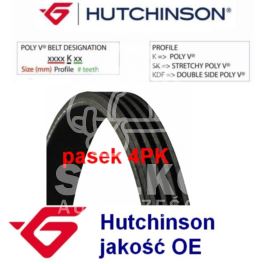 pasek rowkowany 4PK-755 Citroen Jumper/ Peugeot Boxer na pompę wspomagania - oryginał produkcji Hutchinson