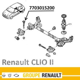 śruba belki tył Renault Clio II - pionowa - oryginał Renault 7703015200