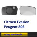 wkład lusterka Citroen EVASION/ Peugeot 806 prawe szkło wypukłe ogrzewane - nowe w zamienniku View Max