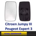 wkład lusterka Citroen JUMPY III/ Peugeot EXPERT 3 od 2007- lewe - szkło wypukłe - zamiennik View Max
