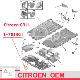 osłona pod silnik Citroen C3 II - nowa w oryginale Citroen