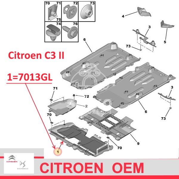 Osłona Pod Silnik Citroen C3 Ii - Nowa W Oryginale Citroen