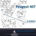 przewód powietrza Peugeot 407 1,6HDi intercooler/ przepustnica górny (oryginał Peugeot)