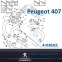 przewód powietrza Peugeot 407 1,6HDi intercooler/ rezonator górny (oryginał Peugeot)