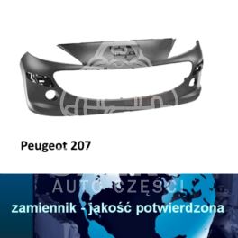 zderzak Peugeot 207 przód bez atrapy +halogeny w zderzaku - nowy w zamienniku