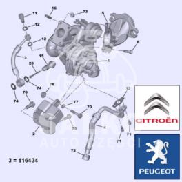 przewód turbiny Citroen, Peugeot 2,0HDi ciśnieniowy 110KM (oryginał Peugeot)