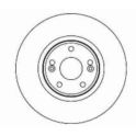 tarcza hamulcowa Renault LAGUNA II 300x26x61x47 przód 5śr - zamiennik holenderski A.B.S.