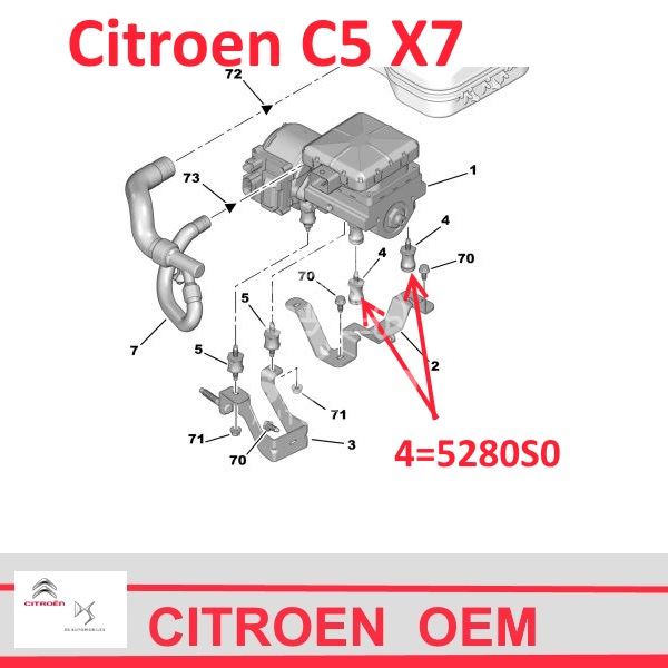Wspornik Elastyczny Pompy Wysokiego Ciśnienia Lds Citroen C5/ C6 - Nowy Oryginał Citroen