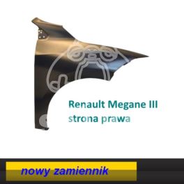 błotnik MEGANE III 2008- prawy przód plastik - nowy w zamienniku
