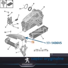 przewód powietrza Citroen DS3/ Peugeot 2008/ 207...1,6THP owiewka na pobór powietrza (oryginał Peugeot)