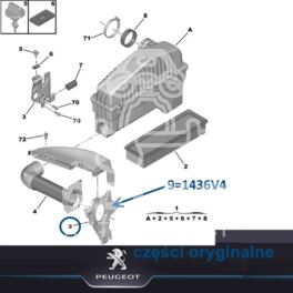 przewód powietrza Citroen DS3/ Peugeot 2008/ 207...1,6THP wspornik na pobór powietrza (oryginał Peugeot)