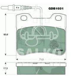 klocki hamulcowe Peugeot 106 ATE (TRW) (producent niemiecki TRW)