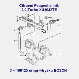 oring wtrysku benzyna Citroen/ Peugeot system Bosch (oryginał Peugeot)