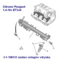 oring wtrysku benzyna Citroen, Peugeot komplet/2szt (oryginał Peugeot)