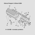 rezonator poboru powietrza Citroen, Peugeot 1,9D 93- (oryginał Peugeot)