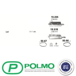 opaska tłumika Peugeot 206 1,6HDi HB pierwsza na końcowy tłumik (ocynk) - zamiennik polski POLMOSTRÓW
