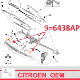 spryskiwacz szyby Citroen C8 przód (oryginał Citroen)
