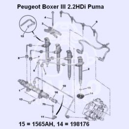 podkładka wtryskiwacza DIESEL PSA 2,2HDi PUMA (oryginał Peugeot nr 1565AH)