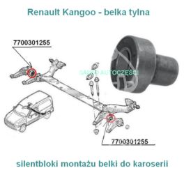 silentblock - tuleja belki tył KANGOO 4-drążkowa (OEM)