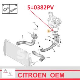 uszczelka rezonatora do turbosprężarki Citroen/ Peugeot 2,2HDi - oryginał Citroen