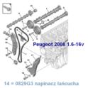 napinacz łańcucha rozrządu Citroen/ Peugeot 1,6-16v VTi (oryginał Peugeot)