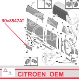 listwa błotnika JUMPER III / BOXER III do 2017 L4 prawy bok/ za tylne koło - OE Citroen