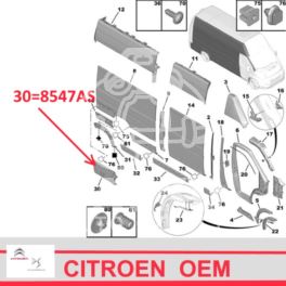 listwa błotnika JUMPER III / BOXER III do 2017 L2/ L3 prawy bok/ za tylne koło - OE Citroen