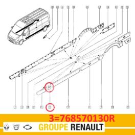 listwa drzwi Renault MASTER III lewy przód - nowa w oryginale nr 768570130R