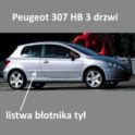 listwa błotnika Peugeot 307 3 drzwi lewy tył - do malowania (oryginał Peugeot)