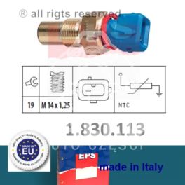 czujnik temperatury wody Citroen, Peugeot AC pom.M14x1,25/1st - zamiennik włoski EPS