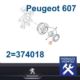 zaślepka piasty Citroen, Peugeot tył 60mm (tarczowe) -opr07969 (oryginał Peugeot)