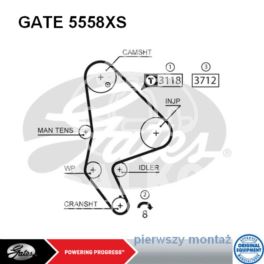 pasek rozrządu Citroen, Peugeot 2,2HDi-16v DW12TED4 (146) - oryginał produkcji Gates