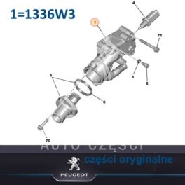 obudowa termostatu Citroen, Peugeot 1,6-16v TU5JP4 - podstawa (oryginał Peugeot)