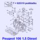 podkładka śruby pokrywy zaworów Citroen, Peugeot 1,5D TUD5 (oryginał Peugeot)