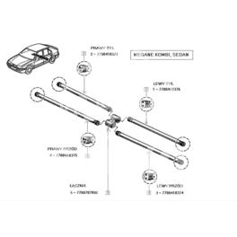 drążek skrętny MEGANE KOMBI 4-dr.25/645 lew.prz - oryginał Renault