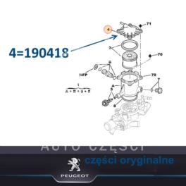 pokrywa obudowy filtra paliwa Citroen, Peugeot 1,8D/1,9D XUD 1992- (oryginał Peugeot)