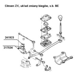 tulejka pośrednika biegów Citroen/ Peugeot 18x25 BE3/4 (oryginał Citroen)