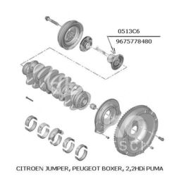 rozrząd BOXER 3/ JUMPER III 2,2HDi 4HV - koło zębate na wał korbowy (oryginał Peugeot)