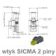 wtyczka typu wtyk 2-piny SICMA - do samochodów francuskich