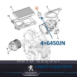 regulator nagrzew.moduł Citroen C3/ Peugeot 206 rezystor MM (oryginał Peugeot)