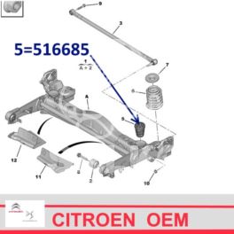 odbojnik belki tył Citroen JUMPY III/ Peugeot EXPERT 3 KOMBI (oryginał Citroen)