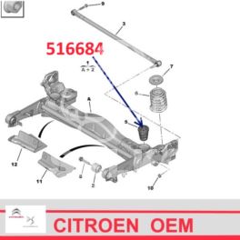 odbojnik belki tył Citroen JUMPY III/ Peugeot EXPERT 3 KOMBI (nowy oryginał Citroen)