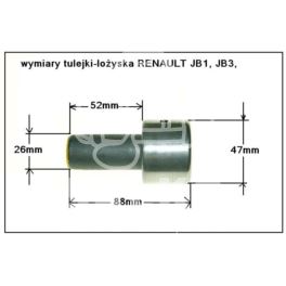 tulejka skrzyni biegów Renault JB1/3 z uszcz. 47mm - zamiennik hiszpański Metalcaucho