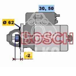 rozrusznik Citroen, Peugeot 1,0-1,4 TU 9z/55D 0,9KW b/a - niemiecki producent Bosch (używane)